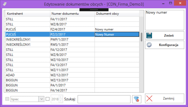 Zmiana Numerów Obcych Faktur Dodatek Do Systemów Comarch Arcus Soft 9466