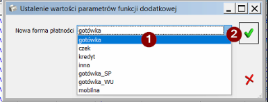 Zmiana formy płatności