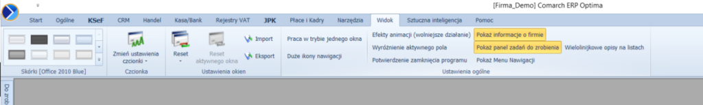 jak wyłączyć informacje o firmie 